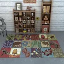 Американский пасторальный стиль ковер гостиная подкладка для кофейного столика супер мягкий коралловый флис гостиная ковер Дети Коврик для спальни ковер