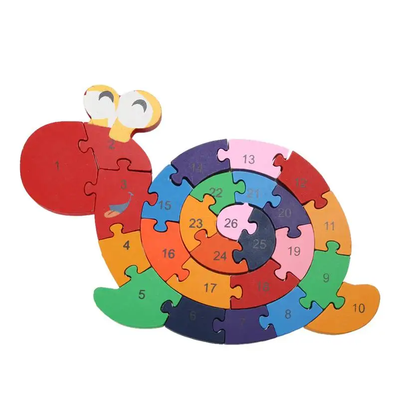 2017 Kid Puzzle Toy Winding Snail Wooden Kid Early Educational Brain