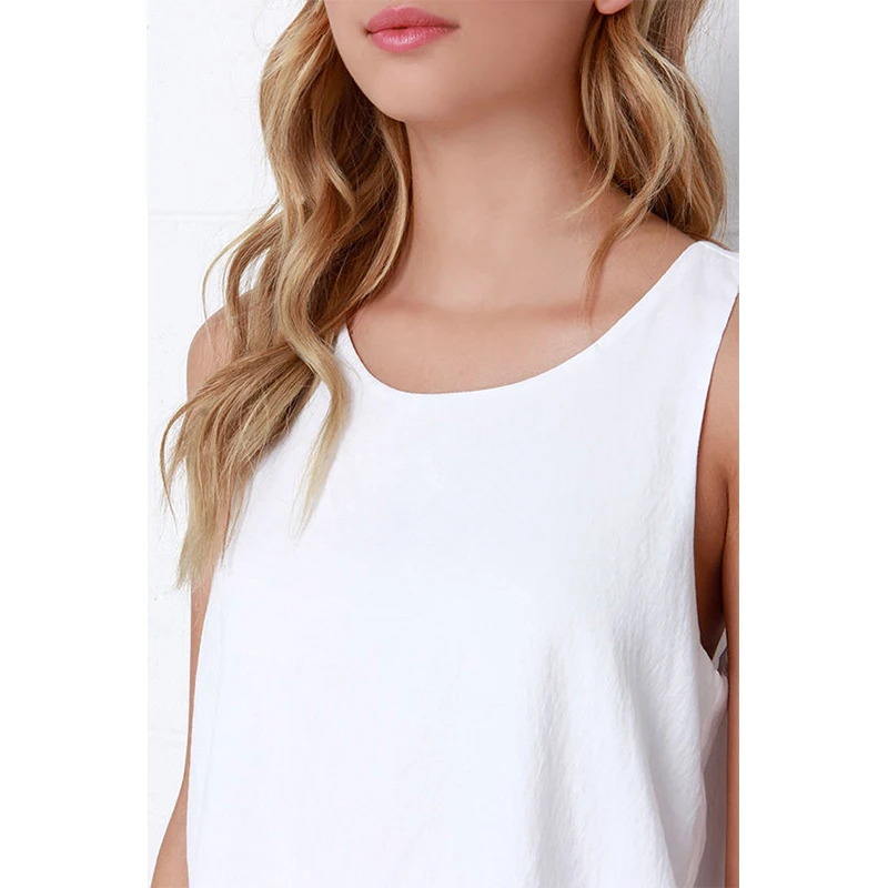 Cada camiseta Femme 2019 estilo de verano Tops sin mangas de doble capa Ropa de Mujer suelta blusas blusa blanca T107 Cada camiseta Femme 2019 estilo de verano Tops sin mangas de doble capa Ropa de Mujer suelta blusas blusa blanca T107