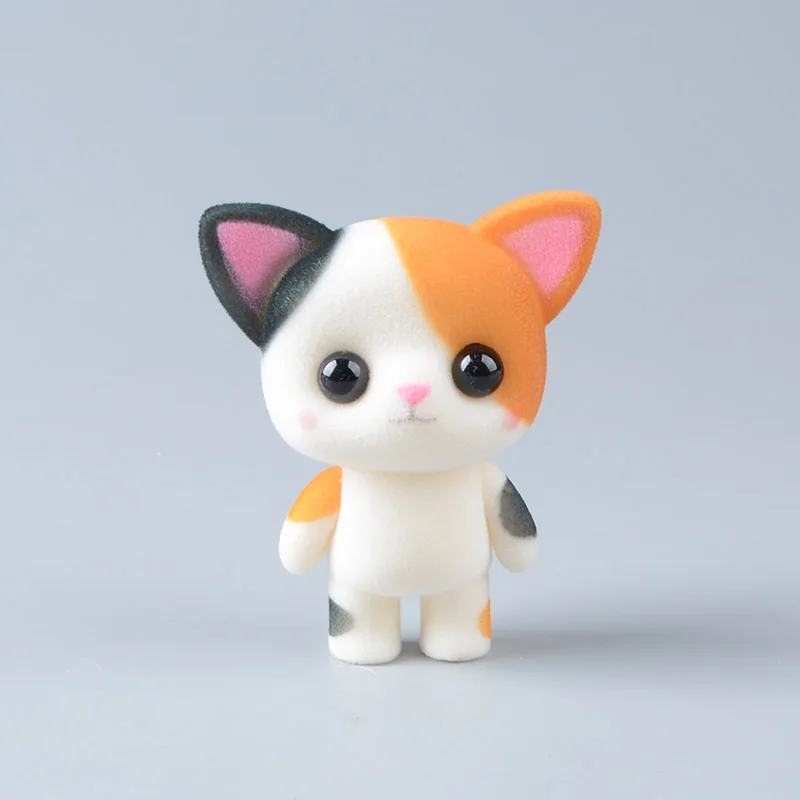 Koteta Kawaii ПВХ флокирующая кукла пушистая панда репсон утка мини животные игрушки