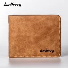 Baellerry Роскошные Брендовые мужские Для мужчин кожаные кошельки Короткие Слоты Многофункциональный Винтаж кошелек мужской кошельки с отделением для карт, денег сумка