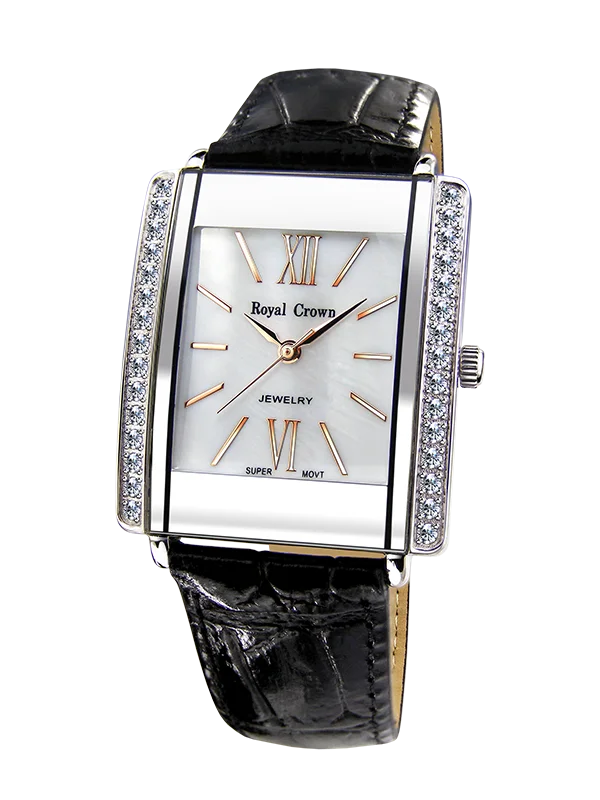 

Royal Crown Jewelry Watch 3645M Italy brand Diamond Japan MIYOTA platinum luxury montre diamond watch women reloj mujer