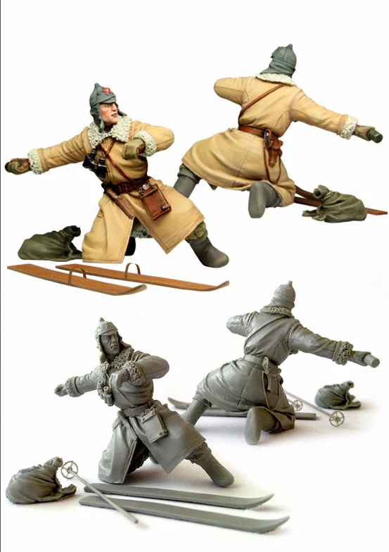 

1/35 Scale Unpainted Resin Figure WW2 Soviet Commander Winter War