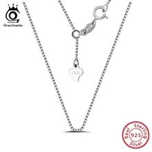 ORSA JEWELS, настоящее 925 пробы, серебряное, для девушек, регулируемое ожерелье, в форме сердца, цепочка, тонкая, стильная, Женская цепочка, ювелирное изделие SC25