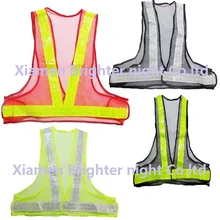 Хорошее качество высокая видимость светоотражающая лента из ПВХ дышащая сетка жилет безопасности