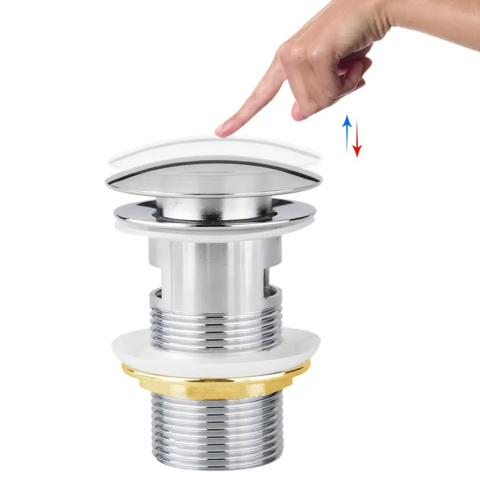 8cm Brass Bathroom Bath Sink Vessel Tap Basin Overflow Pop Up Drain