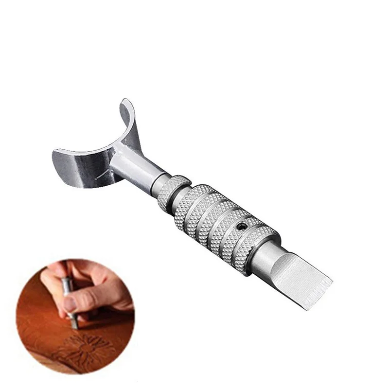 

Leather Carving Swivel Cutter Adjustable DIY Manual Rotary Leather Craft Tools E2S