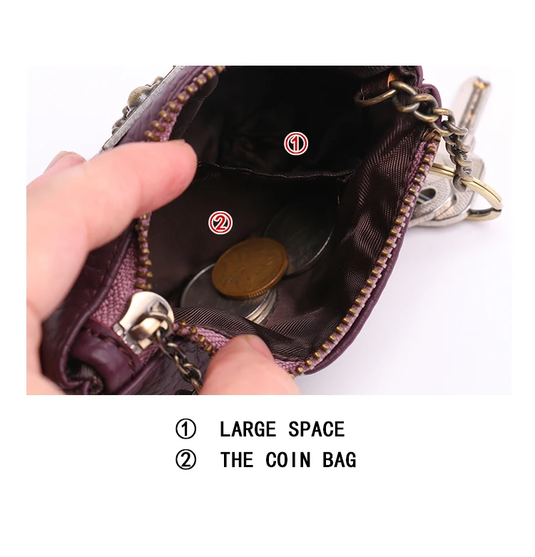 Women Mini Wallets Female Tassel Pendant Short Money Wallets Genuine Leather Lady Zipper Coin Purses Fashion Key Bag  (23)