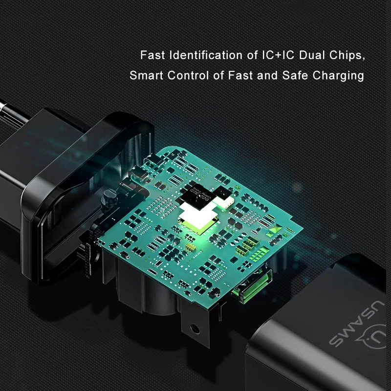 Быстрое зарядное зарядки Qualcomm 3.0 fast USB телефон Зарядное устройство Usams 18 Вт ЕС для