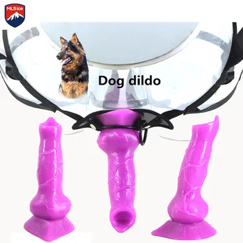 MLSice Erotic Toys Strap on Cock Removable Adjustable Harness Animal Dog Dildo Wolf Penis for Lesbian Women Vaginal Anal Play 1