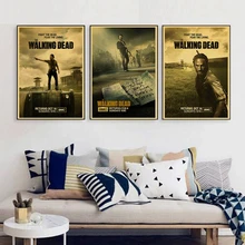 Рик Граймс плакаты настенные стикеры Ходячие мертвецы Винтаж Плакат Ретро сериал домашний Декор наклейки на стену в бар