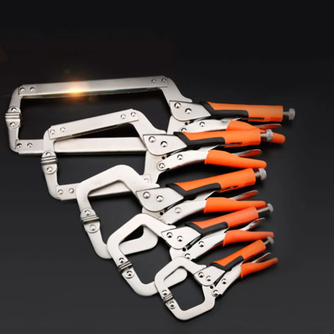 

Multi-function Steel Type C Clip Vise Locking Tightening Pliers Woodworking Clamps 6 "9"11"14"18 "inch Face Clamp quick clip