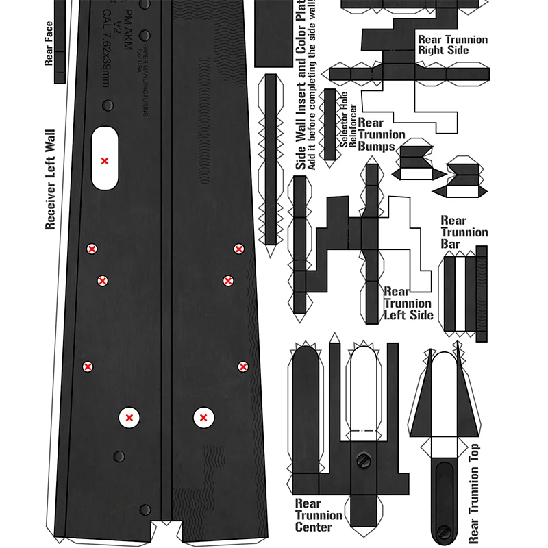 1:1 DSR 1 Long Plus Игрушечная модель пистолета Paper смонтированная обучающая игрушка