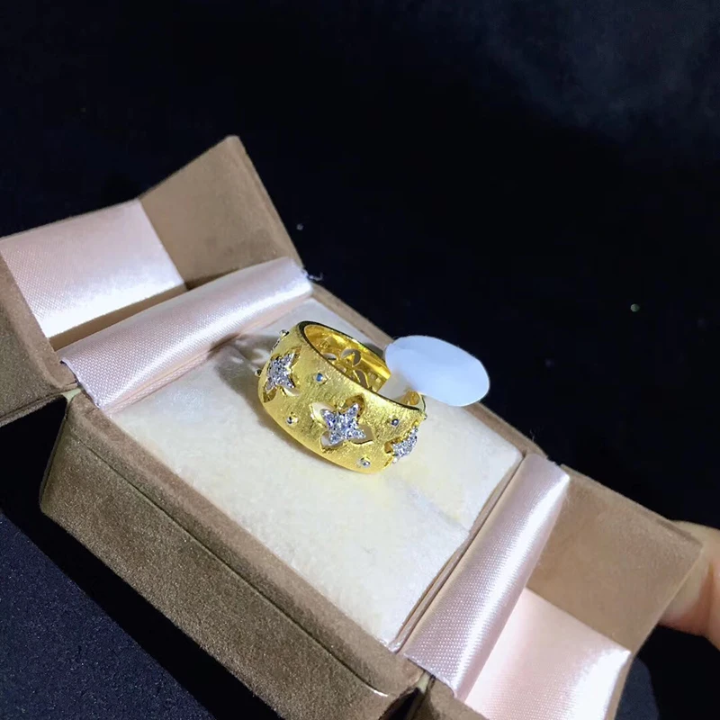 Местное фокусное 925 Серебряное цветочное кольцо с полым дизайном модное нежное кольцо