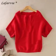Lafarvie Hot Sale Quality Casual Cashmere Blended Slash Neck Half Sleeve Loose Cashmere Sweater Knit Wonen Pullover 6Color S-XL Lafarvie Hot Sale Quality Casual Cashmere Blended Slash Neck Half Sleeve Loose Cashmere Sweater Knit Wonen Pullover 6Color S-XL