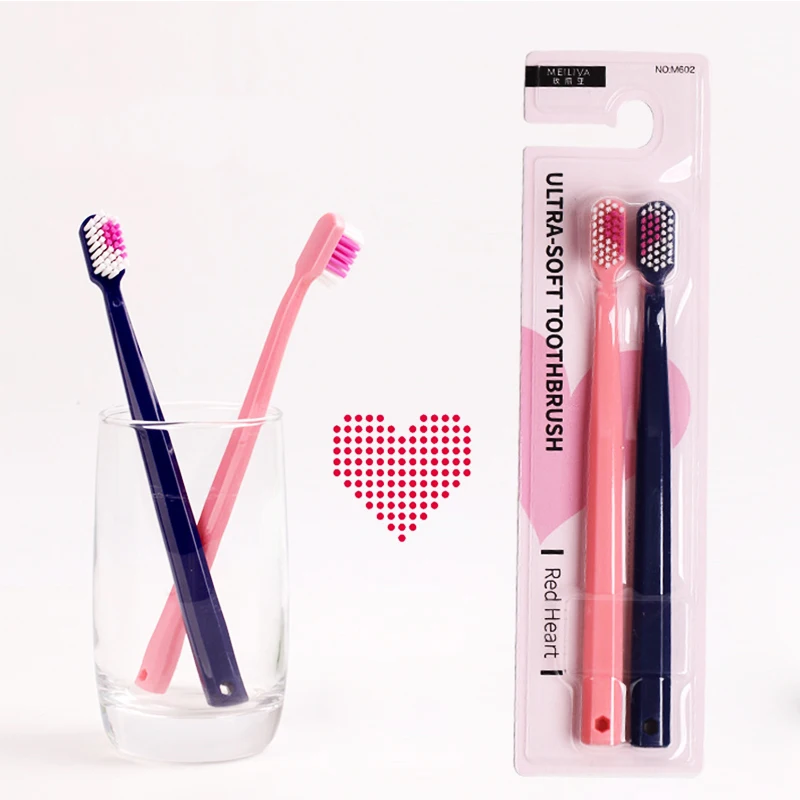 Лидер продаж 2 шткомпл пара сердце форма зубная щётка es ультра мягкие Professional Уход за полостью рта зубная щетка купить на AliExpress