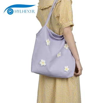 

Hylhexyr Daisy Handbag Student Canvas Bag Leisure Female Large Capacity Single Shoulder Bags Casual Cotton Tote