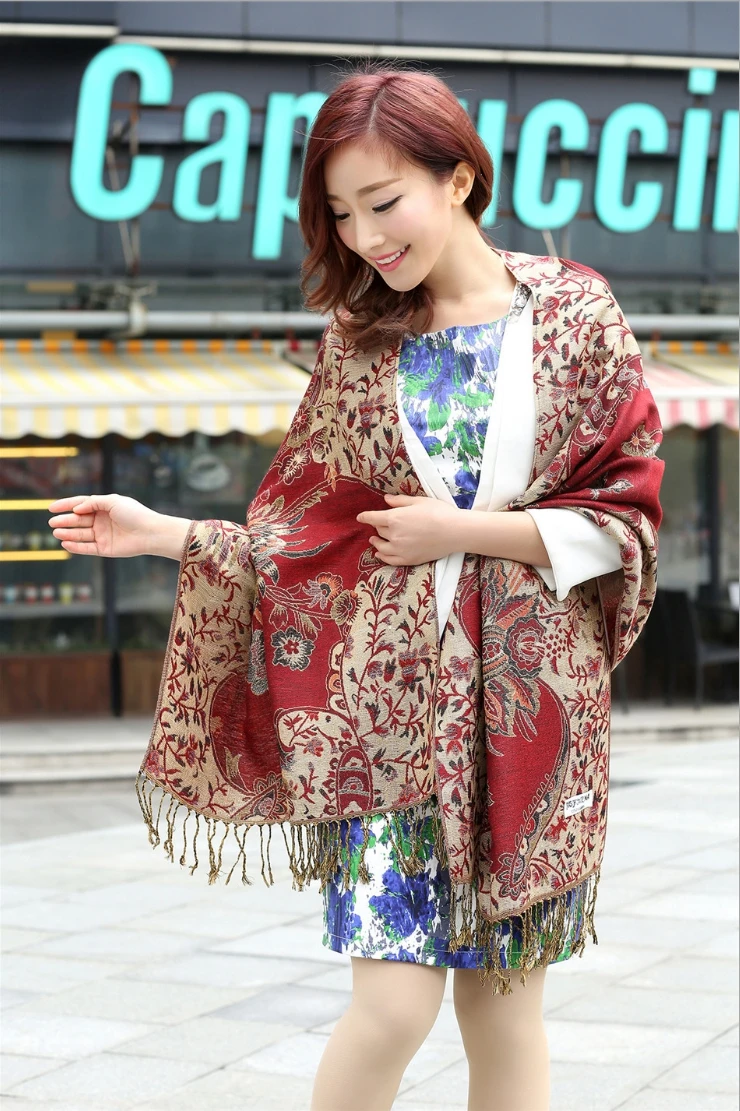 Женское Новое поступление шаль Национальный Стиль Кашемир пашмины модный