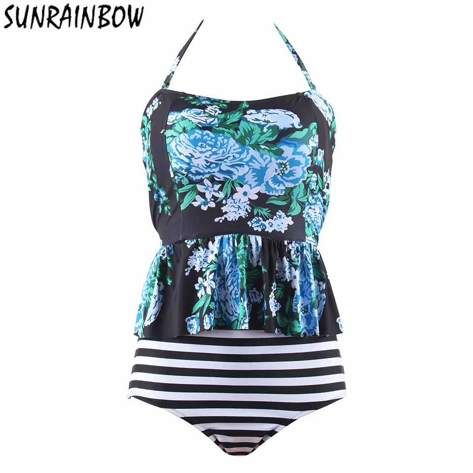 

SUNRAINBOW 2019 New Arrival High Waisted Sexy Brazilian Bikinis Set Women Swimwear Push Up Bathing Suits Plus Size Swimsuits