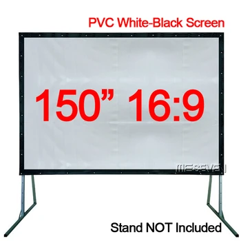 

4.77x2.3m PVC Soft White-Black Manual Projection Screen for Any HD Smart DLP Home Theater Projectors