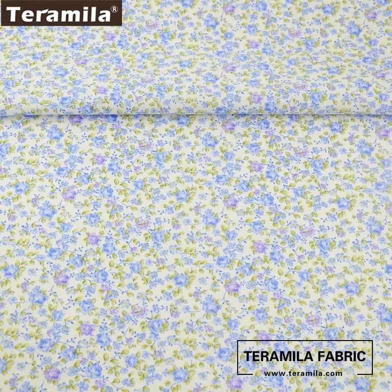 Teramila Ткань 100% хлопок саржевый материал стеганый лист ткань с принтом фиолетовый
