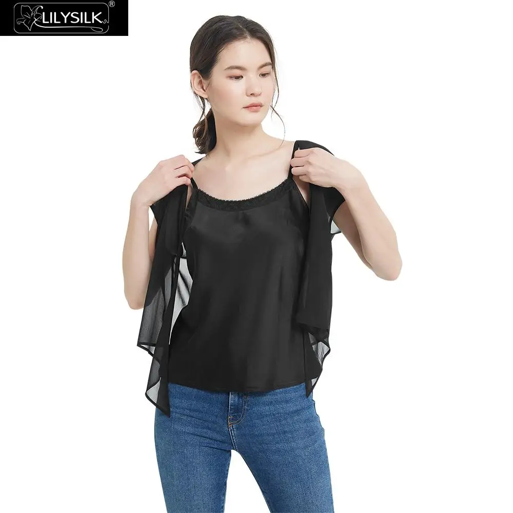 LilySilk Shrug Шелковый светильник жоржетт бесплатная доставка| |