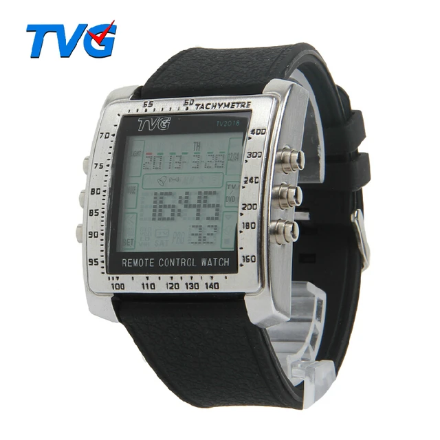 tvg remote control alarm tv dvd remote military watch for men