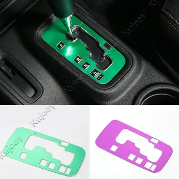 

Green/Purple For Jeep Wrangler 2011-2017 Car Gear Shift Knob Bezel Panel Frame Cover Trim Sticker Car Interior Accessories