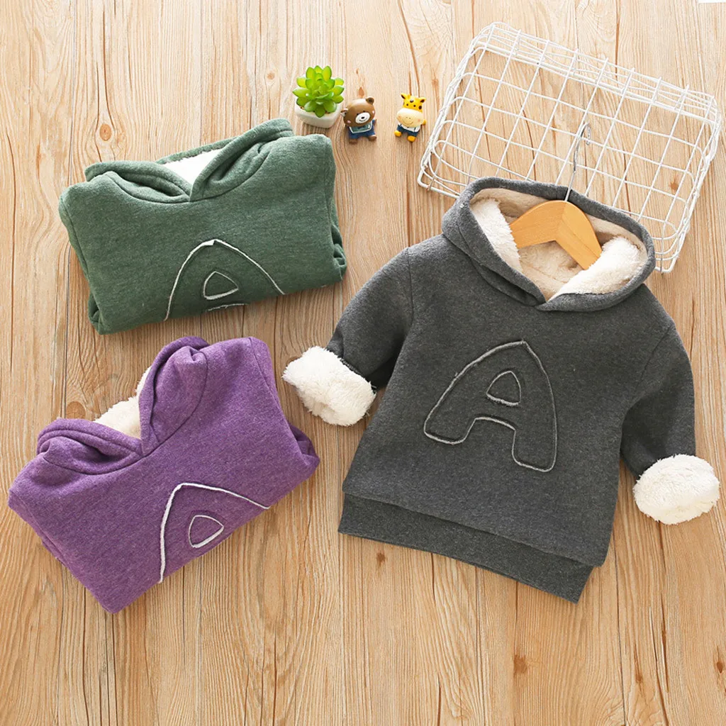 

MUQGEW Toddler Kids Baby Boys Hooded Sweatshirts Infant Letter Blouse Hoodies Tops Clothes for Newborn Girls Boys