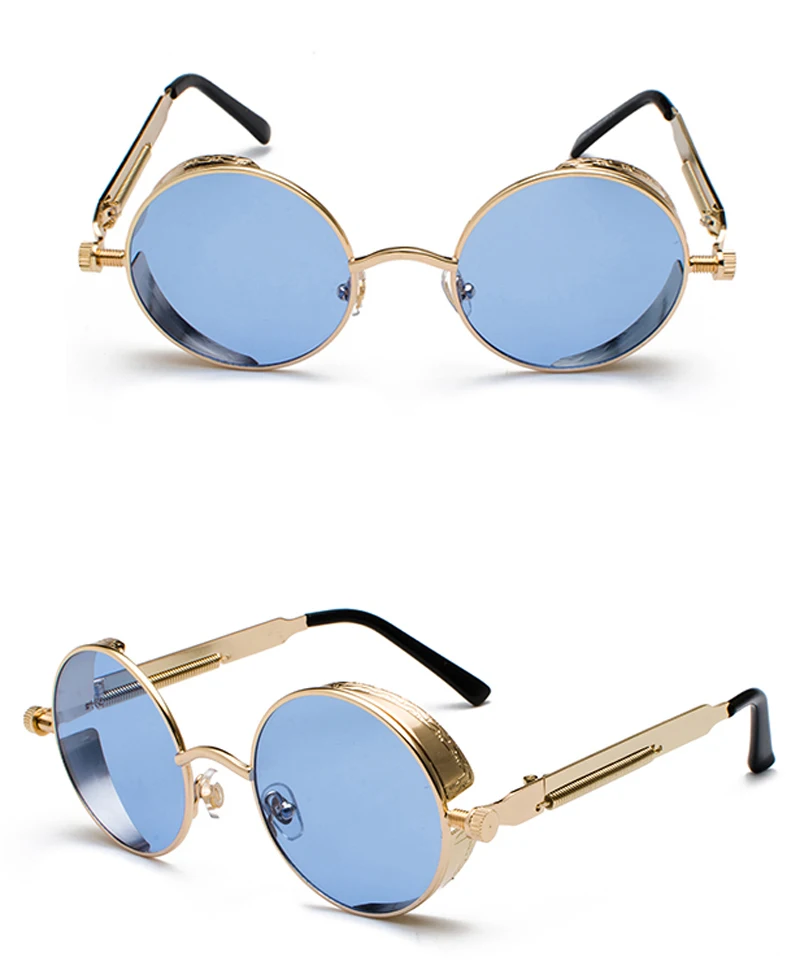 retro steampunk round sunglasses 9000156 details (5)