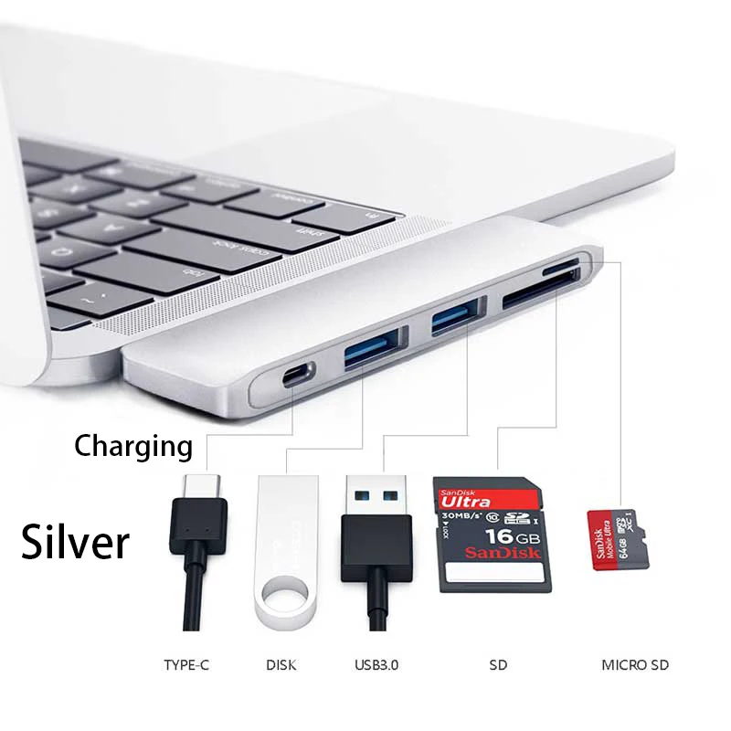 usb-USB-Type-C-Hub-Adapter-dongle-dock-thunderbolt-3-combo-with-USB-3-0-ports