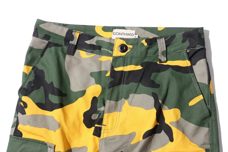 Tri Color Camo Patchwork Cargo Pants 6