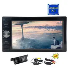 Wireless Rearview Camera Android 7.1 2 din Stereo Auto Radio Car Navigation Head Unit with free GPS Map Wifi Mirrorlink 1080P