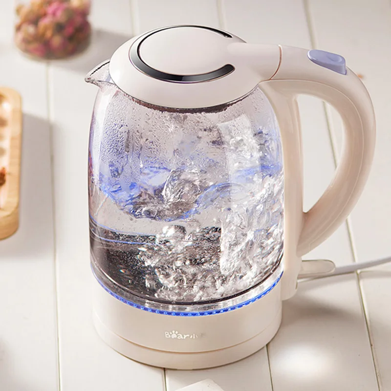 Бытовой стеклянный электрический чайник, пищевой 304 чайник из нержавеющей стали, электрическая чашка