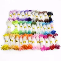 900pcs/lot Random Mixed Double Heads DIY Artificial Mini Pearl Flower Stamen Pistil 1mm Floral Stamen For Wedding Decoration DIY - Image 5