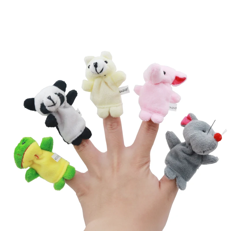 

10pcs/lot hot Models cute Animal Finger Puppet finger puppet toy 20% off
