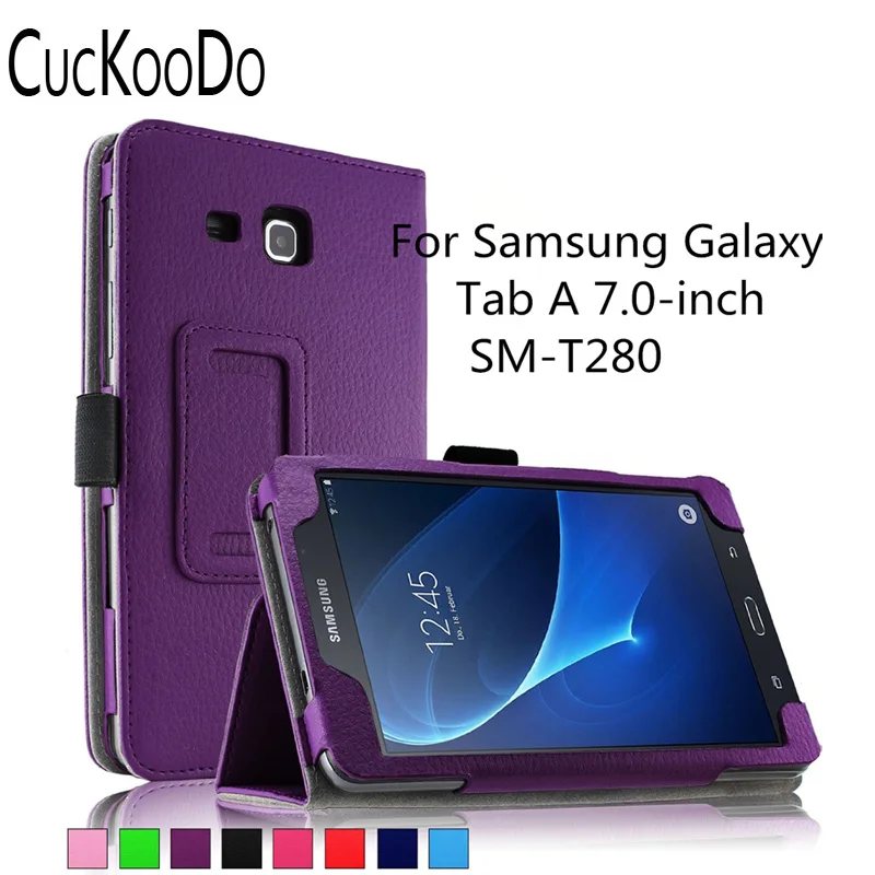 US $298.00 CucKooDo 100Pcslot Slim Fit Leather Standing Cover for Samsung Galaxy Tab A 7inch Tablet 2016 Release SMT280SMT285