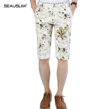 Seauslim бермуды Для мужчин Горячая Бриджи мужской печатных мешковатые Пляжные шорты по колено Для мужчин брюки LQ-BD-09