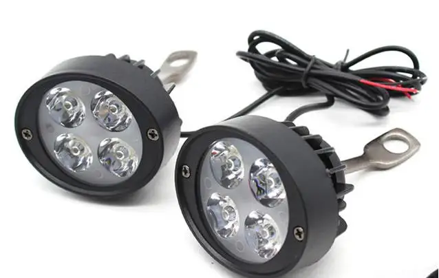 

2pcs Led Motorcycle Headlight Spotlight 12V Lamp Racing Moto Accessories Fog Lights Assist Lamp Rearview Mirror Light