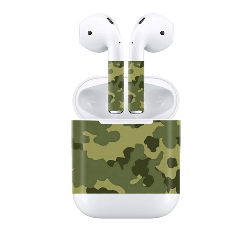 Прямая камуфляжная печать полная кожа Наклейка для Apple Airpods - Цвет: 309