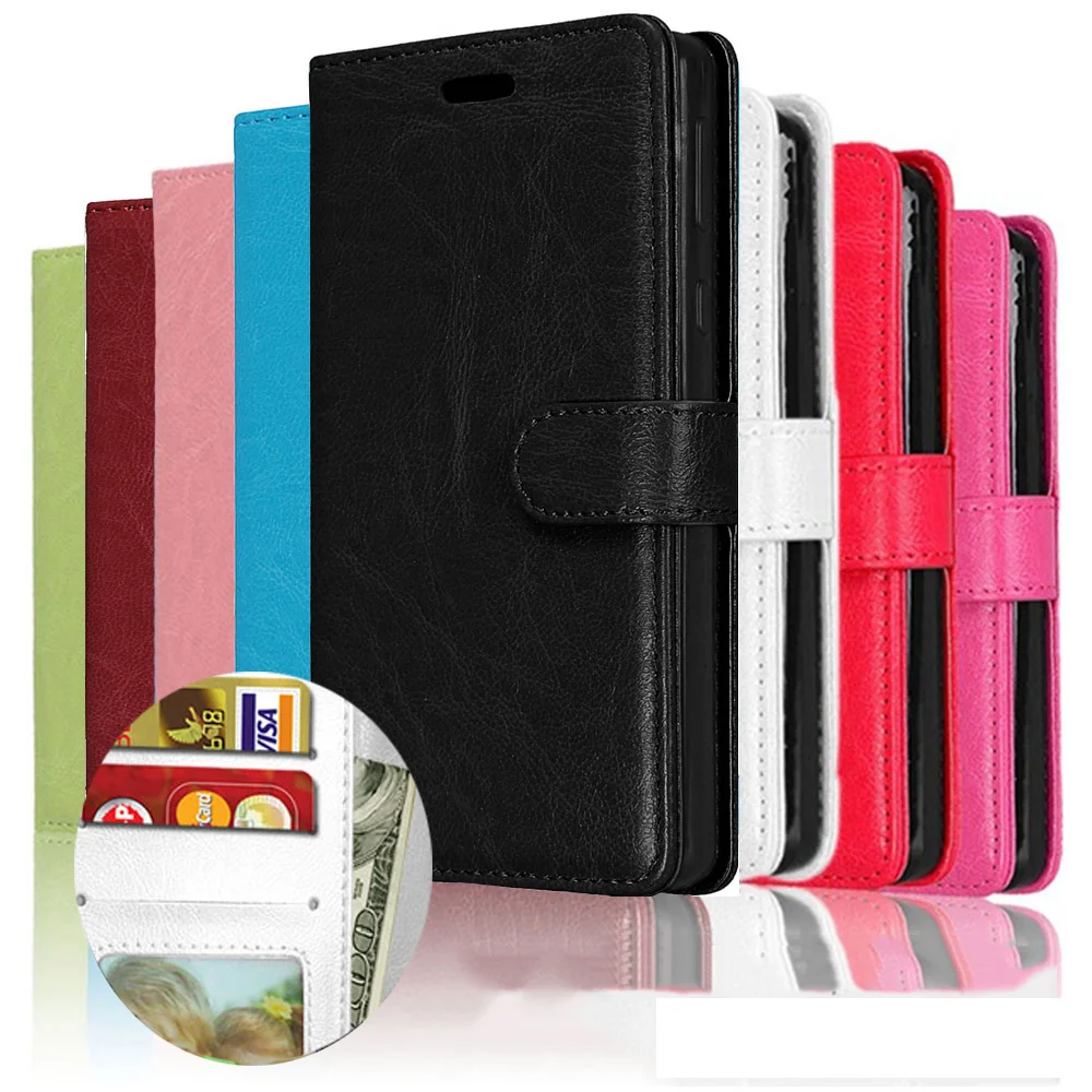 

PU Leather Magnetic 3 Card Slots Flip Wallet Case For Alcatel IDOL PIXI POP 3 4 First 4S Plus Star Shine Lite Go Play A3 U5 Case