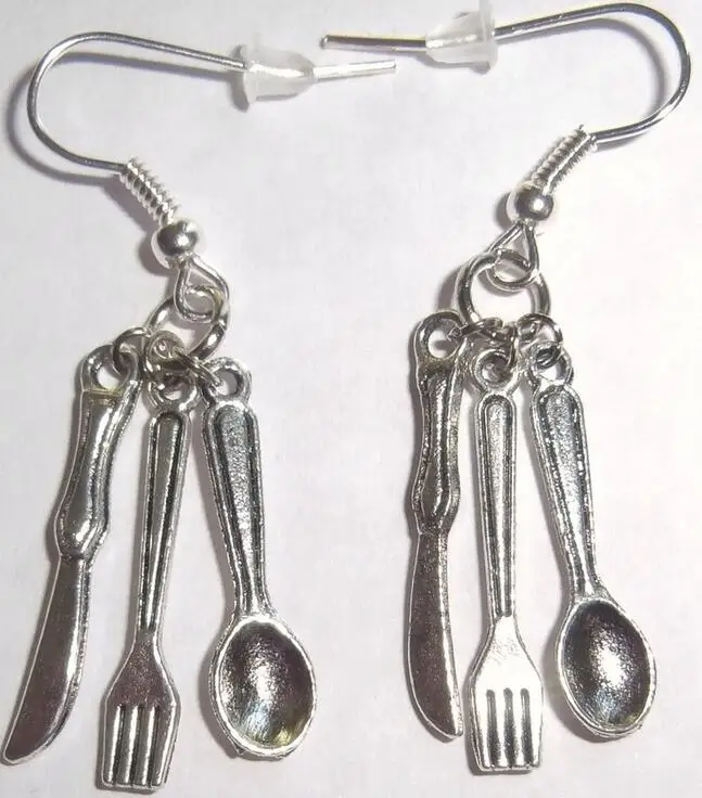 Women Gift Hot 10 Pair Fashion Jewelry Vintage Cutlery Knife Fork Spoon