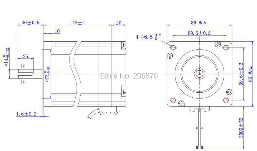 Nema34 8.5Nm 86 закрытым-петля комплект шаговый двигатель датчика Гибридный сервопривод HBS860H с 1,5 м линии