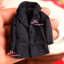 1/12 Шкала Кукольный домик миниатюрная темно-синяя одежда куртка