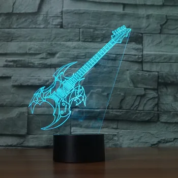 

3D Rock guitar 7 Changing Colors LED NIGHT LIGHT