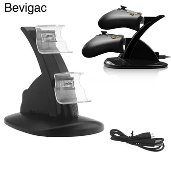 

Bevigac Portable Dual USB Charging Dock Station Charger Stand Holder Destop Cradle for Microsoft Xbox One 1 Controller Game