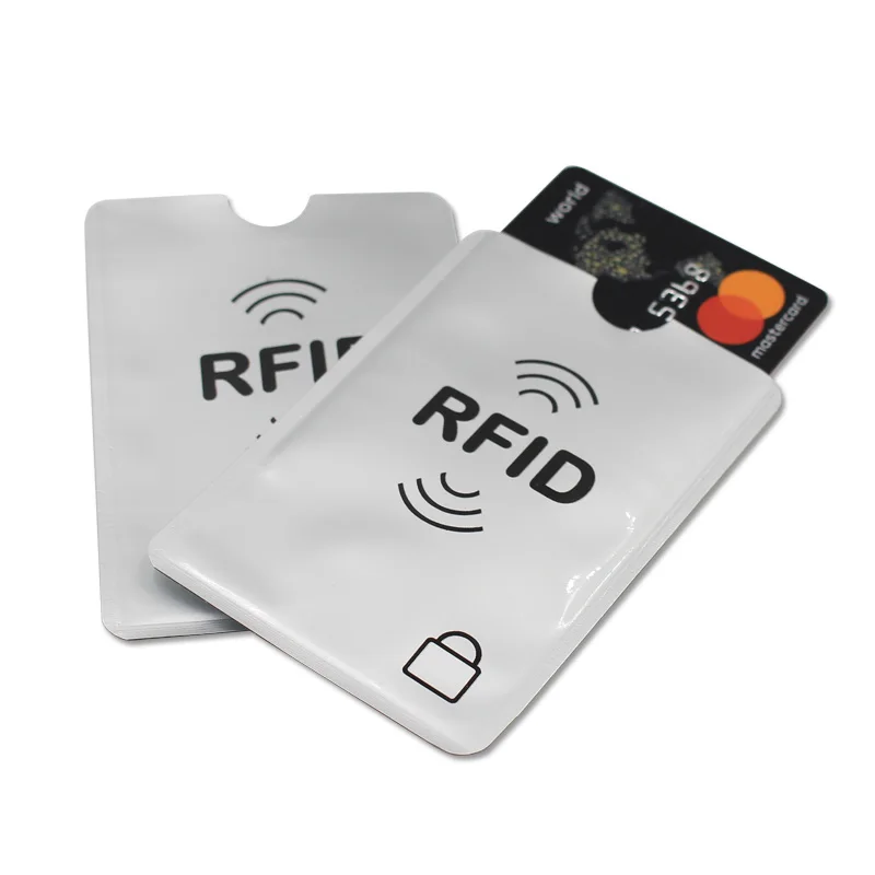 10 шт. уплотненный Анти Rfid блокирующий ридер замок банк держатель для карт ID карты Чехол Rfid защита металлический кредитный держатель для карт Алюминий