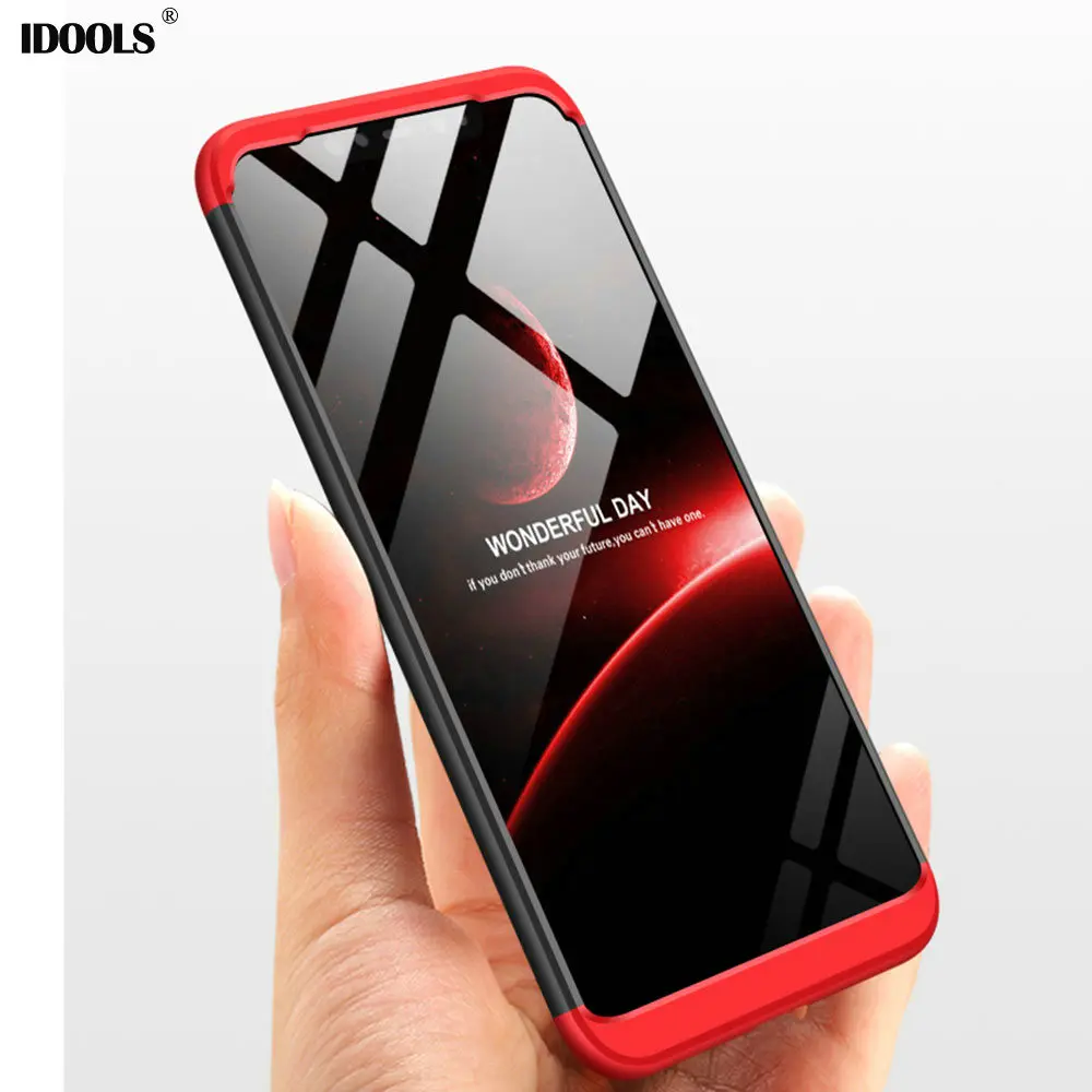 

IDOOLS Case for Xiaomi mi 8 SE 6 Max 3 2 Note 3 Mix 2 Back Cover Full Cover 3 in 1 Full Protective Phone Bags Redmi 5 Plus 5A 6A
