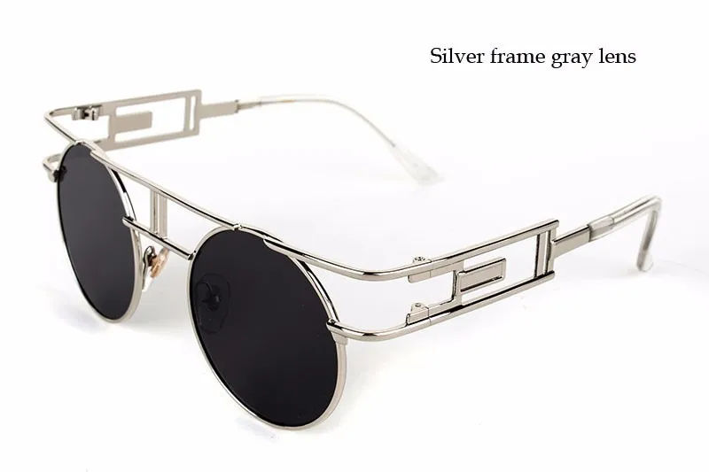 DealGoods Steampunk Style Cool Vintage Sunglasses Retro Eyewear for Women Men UV400 Protection Silver and black
