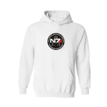Game Mass Effect Black Hooded Cotton Printing Hoodies Women Sweatshirt Harajuku With N7 Winter Womens Hoodies Pullover With Hood